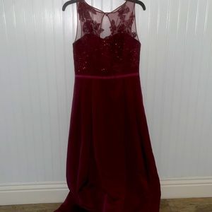 Beautiful bridesmaid wine dress